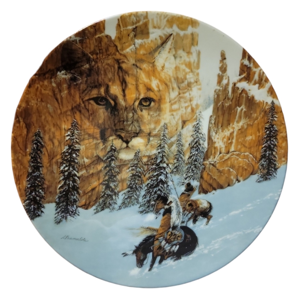 Vtg 1st Ed. CANYON OF THE CAT Julie Kramer Cole Bradford Exchange Plate #16235H